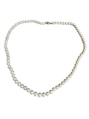 Honora Pearl Necklace Gray Sterling Silver Beaded 18"